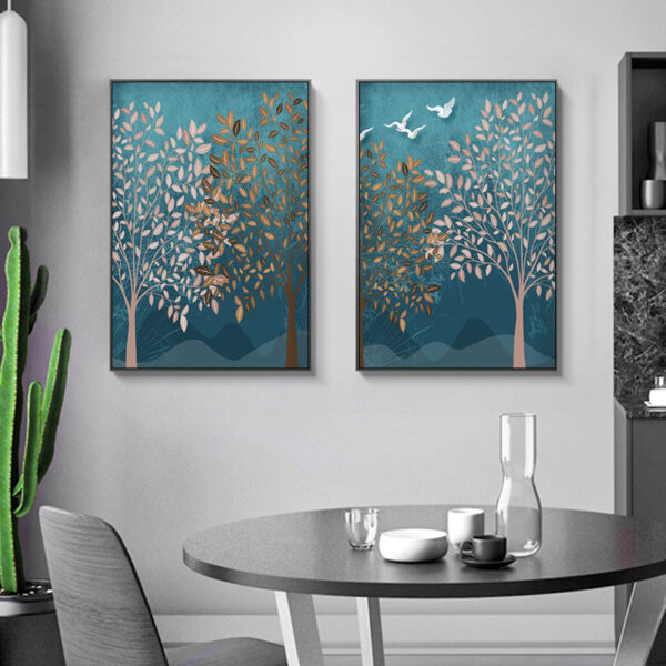 Nordic Modern Forest Landscape Canvas - Image 16