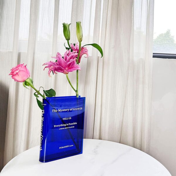 Clear Book Flower Transparent Vase